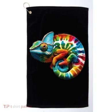 Comma Chameleon Funny Chameleon Lover 80S Lizard Comma La Gift Golf Towel