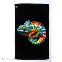 Comma Chameleon Funny Chameleon Lover 80S Lizard Comma La Gift Golf Towel thumb 0