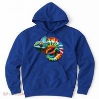 Comma Chameleon Funny Chameleon Lover 80S Lizard Comma La Gift Hoodie thumb 0