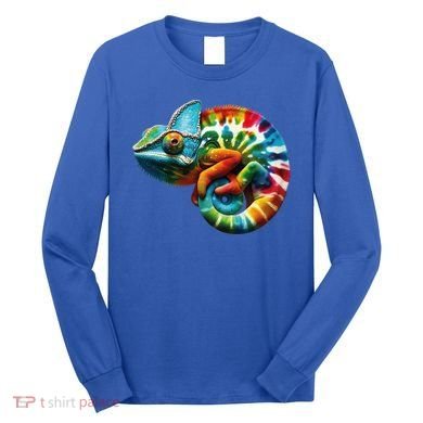 Comma Chameleon Funny Chameleon Lover 80S Lizard Comma La Gift Long Sleeve Shirt