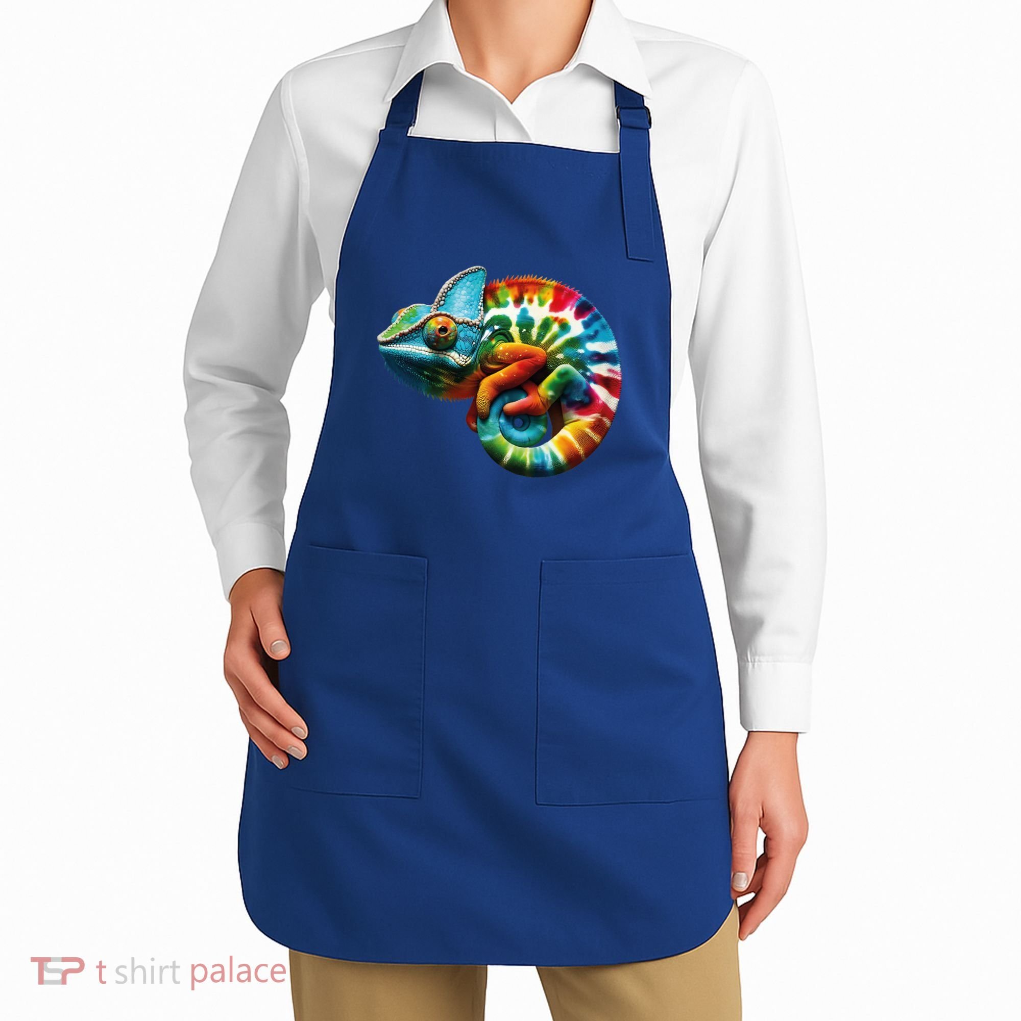 Comma Chameleon Funny Chameleon Lover 80S Lizard Comma La Gift Apron