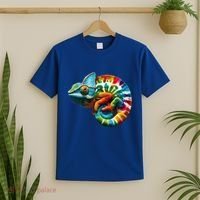 Comma Chameleon Funny Chameleon Lover 80S Lizard Comma La Gift T-Shirt thumb 2