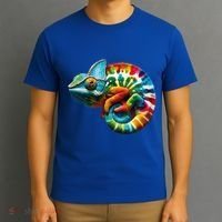 Comma Chameleon Funny Chameleon Lover 80S Lizard Comma La Gift T-Shirt thumb 3