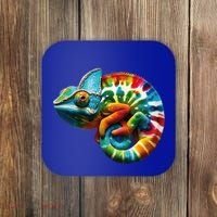 Comma Chameleon Funny Chameleon Lover 80S Lizard Comma La Gift Coaster thumb 0