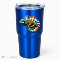 Comma Chameleon Funny Chameleon Lover 80S Lizard Comma La Gift Tumbler thumb 0