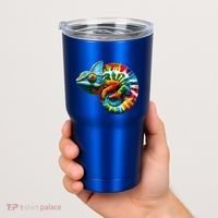 Comma Chameleon Funny Chameleon Lover 80S Lizard Comma La Gift Tumbler thumb 2