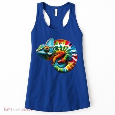 Comma Chameleon Funny Chameleon Lover 80S Lizard Comma La Gift Women's Tank Top