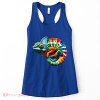 Comma Chameleon Funny Chameleon Lover 80S Lizard Comma La Gift Women's Tank Top thumb 0