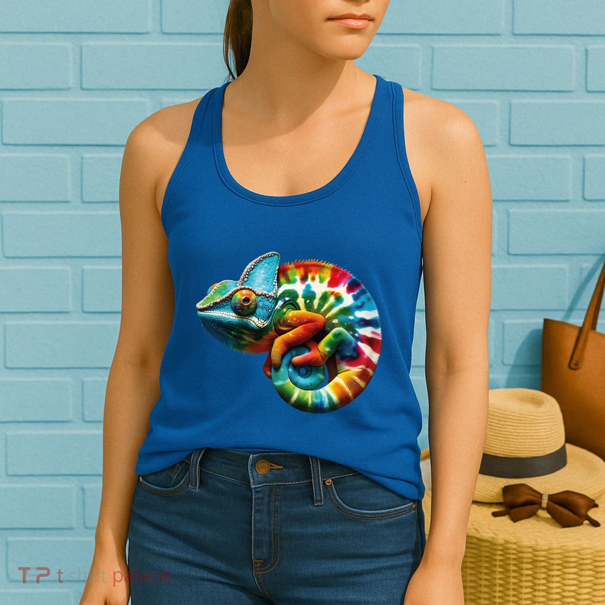 Comma Chameleon Funny Chameleon Lover 80S Lizard Comma La Gift Women's Tank Top
