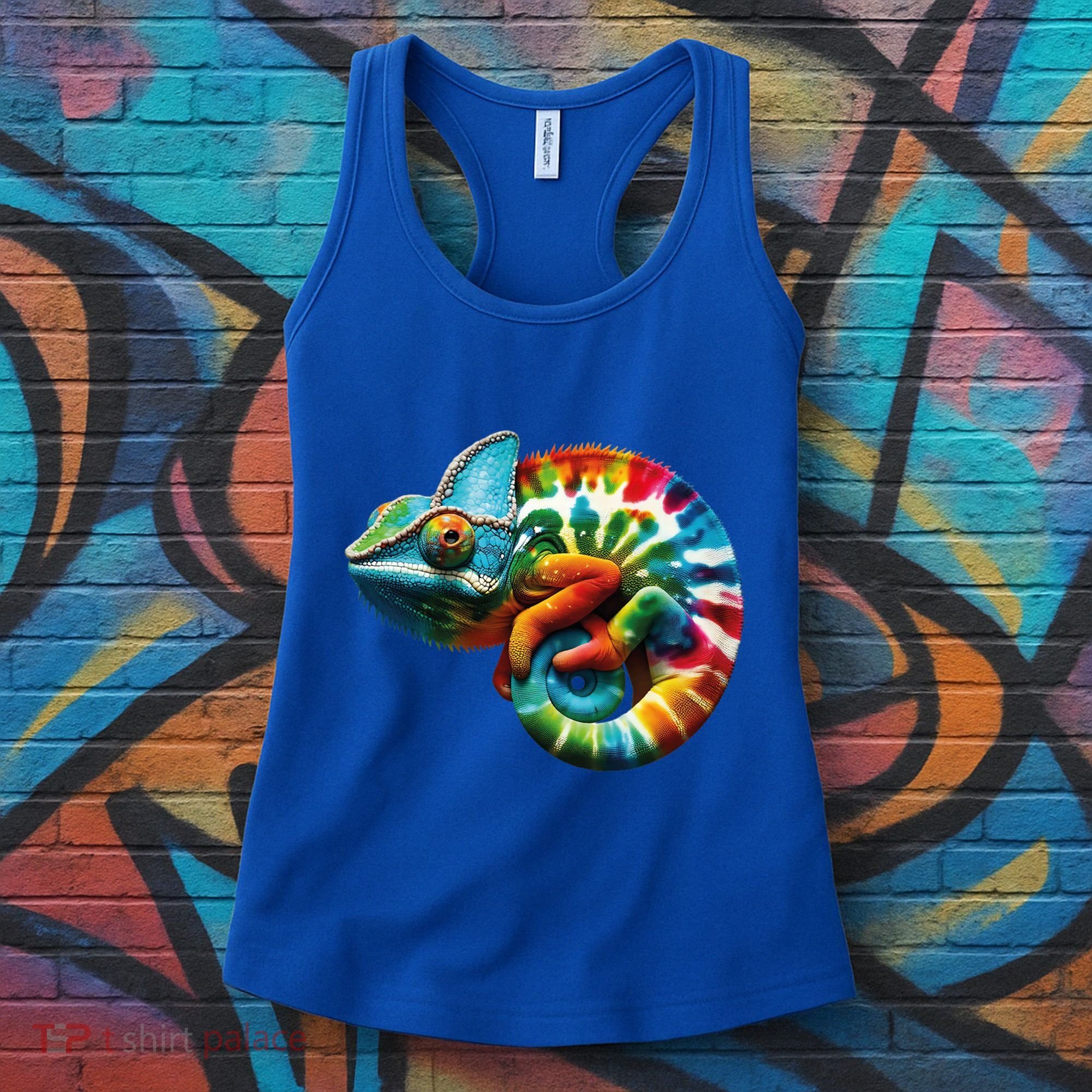 Comma Chameleon Funny Chameleon Lover 80S Lizard Comma La Gift Women's Tank Top