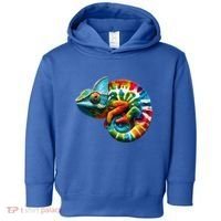 Comma Chameleon Funny Chameleon Lover 80S Lizard Comma La Gift Toddler Hoodie thumb 0