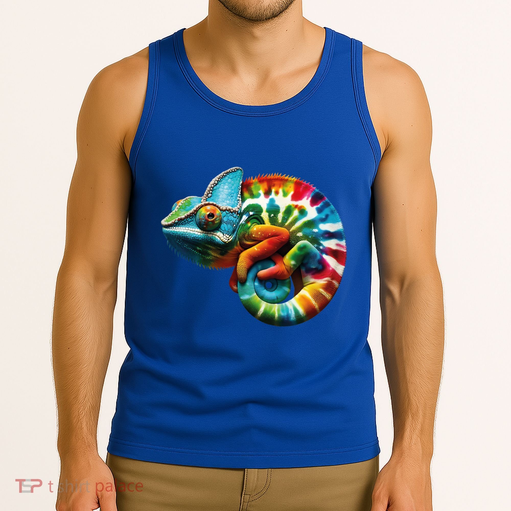 Comma Chameleon Funny Chameleon Lover 80S Lizard Comma La Gift Tank Top