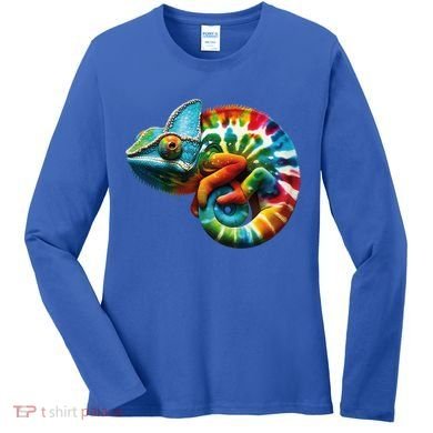 Comma Chameleon Funny Chameleon Lover 80S Lizard Comma La Gift Women's Long Sleeve Shirt