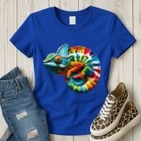 Comma Chameleon Funny Chameleon Lover 80S Lizard Comma La Gift Women's T-Shirt thumb 3