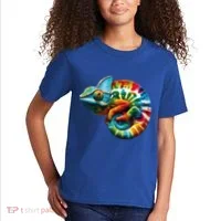 Comma Chameleon Funny Chameleon Lover 80S Lizard Comma La Gift Kids T-Shirt thumb 2