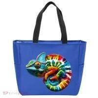 Comma Chameleon Funny Chameleon Lover 80S Lizard Comma La Gift Tote Bag thumb 0