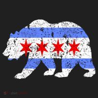 Chicago City Flag Distressed Bear Gift Tumbler thumb 3