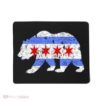 Chicago City Flag Distressed Bear Gift Mousepad thumb 0