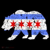 Chicago City Flag Distressed Bear Gift Kids T-Shirt thumb 4