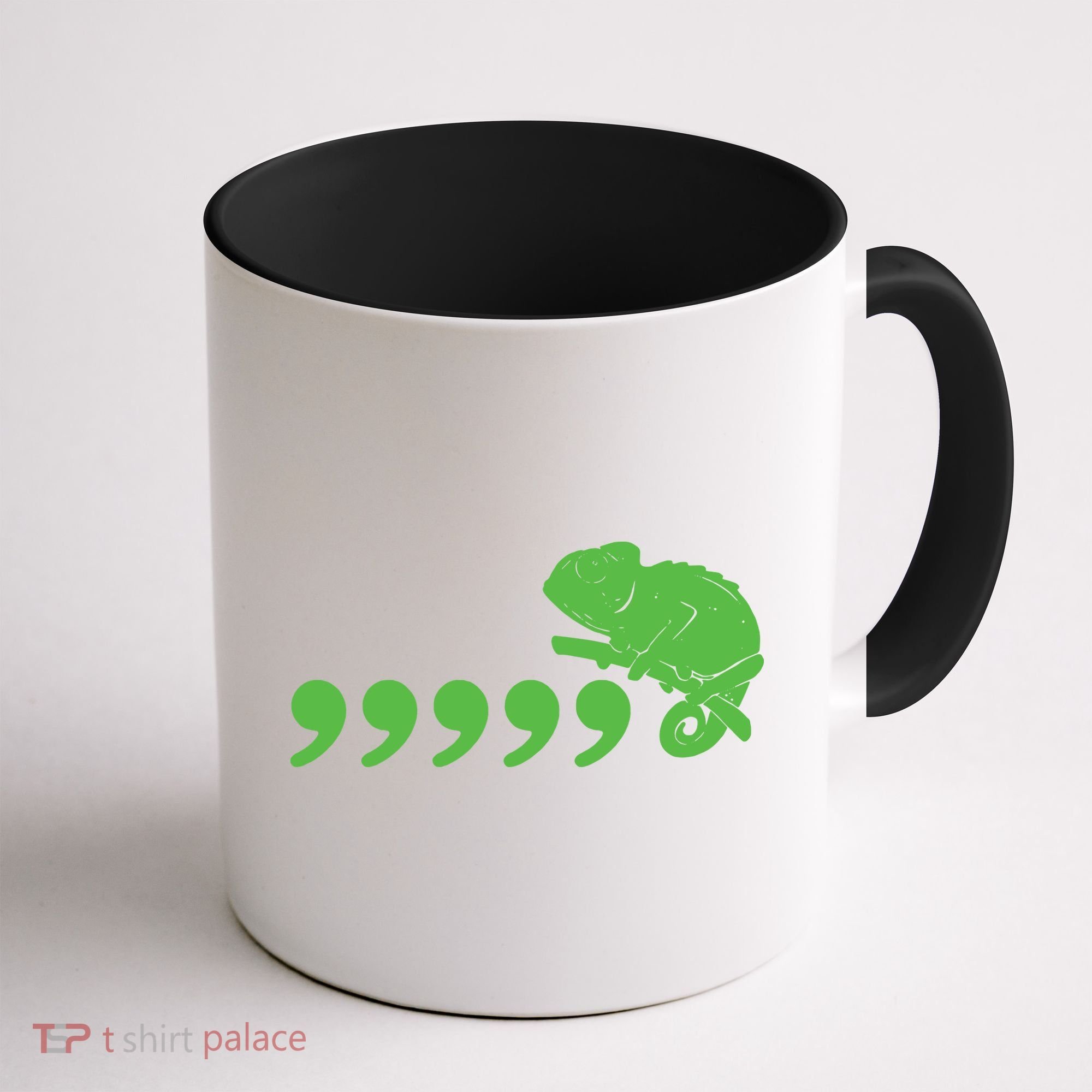 Comma Chameleon Funny Coffee Mug