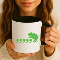 Comma Chameleon Funny Coffee Mug thumb 3