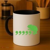 Comma Chameleon Funny Coffee Mug thumb 4
