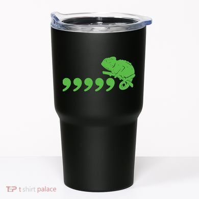 Comma Chameleon Funny Tumbler