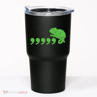 Comma Chameleon Funny Tumbler