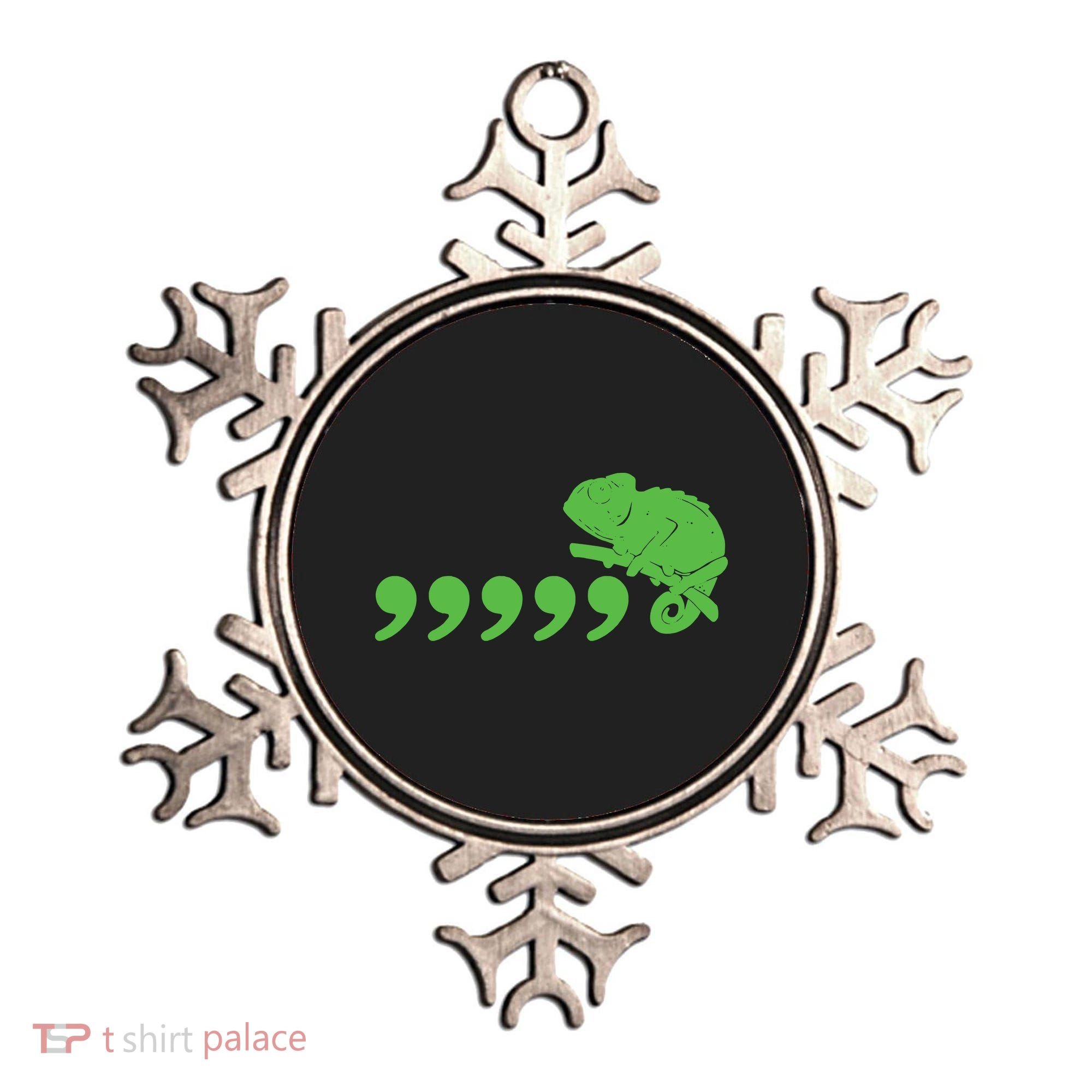 Comma Chameleon Funny Ornament