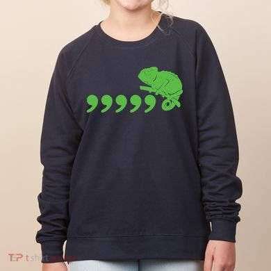 Comma Chameleon Funny Women's Sweatshirt