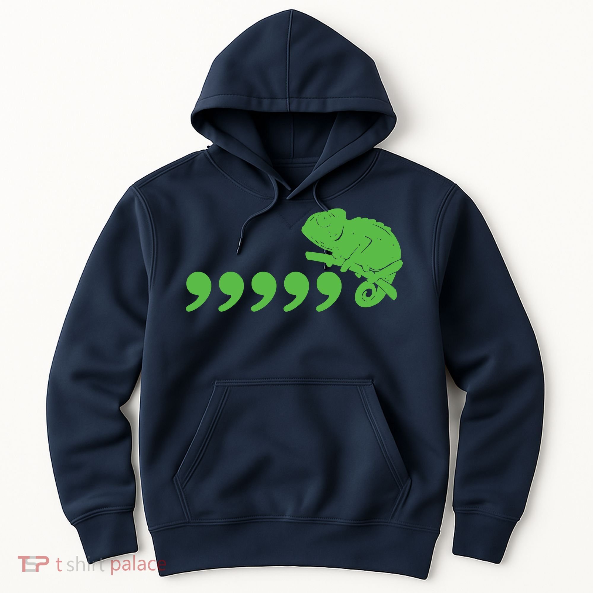 Comma Chameleon Funny Hoodie