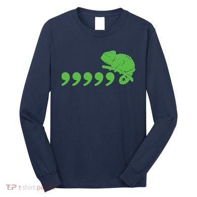 Comma Chameleon Funny Long Sleeve Shirt