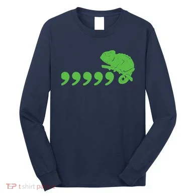 Comma Chameleon Funny Long Sleeve Shirt