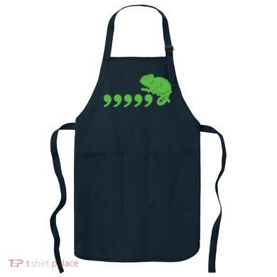 Comma Chameleon Funny Apron