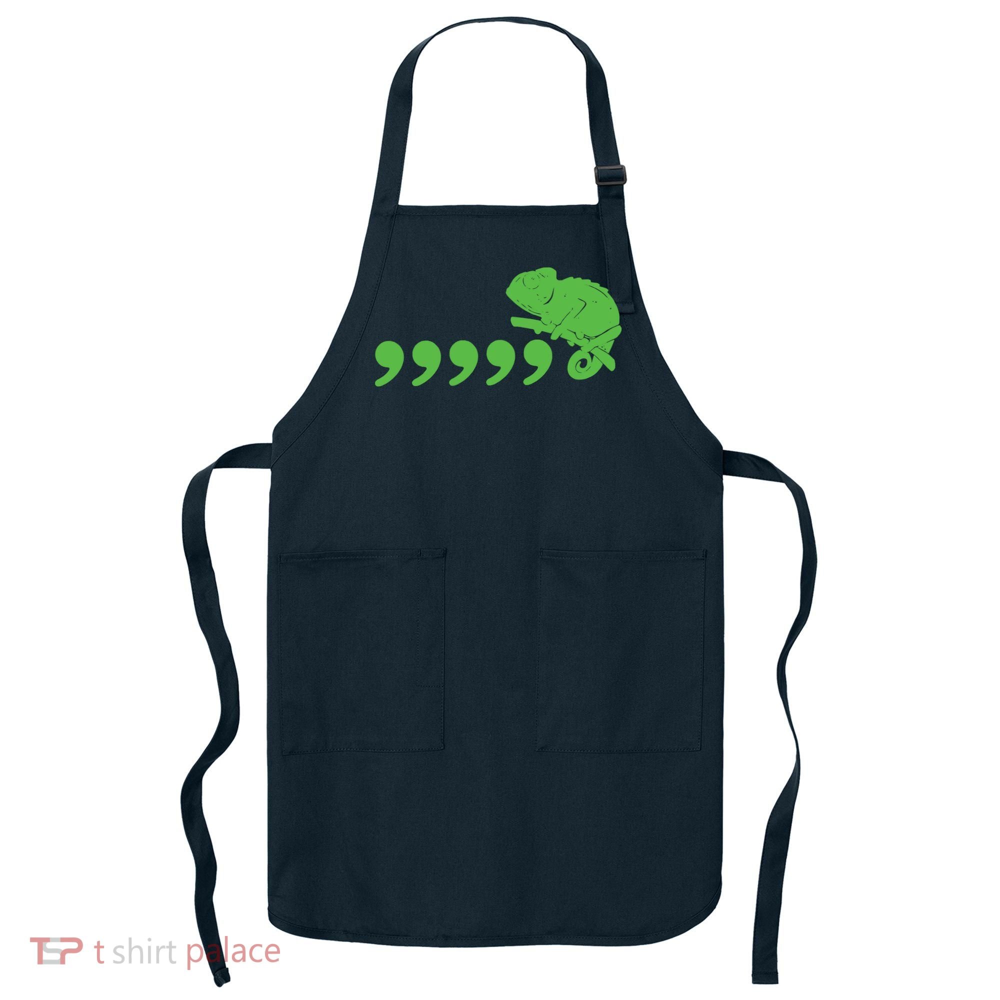 Comma Chameleon Funny Apron