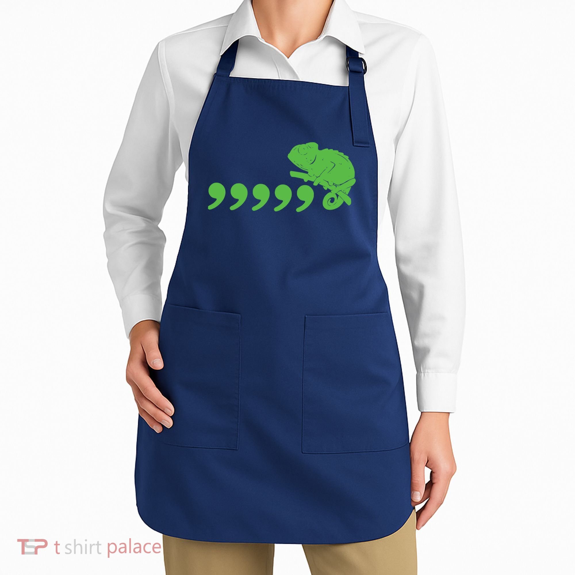 Comma Chameleon Funny Apron