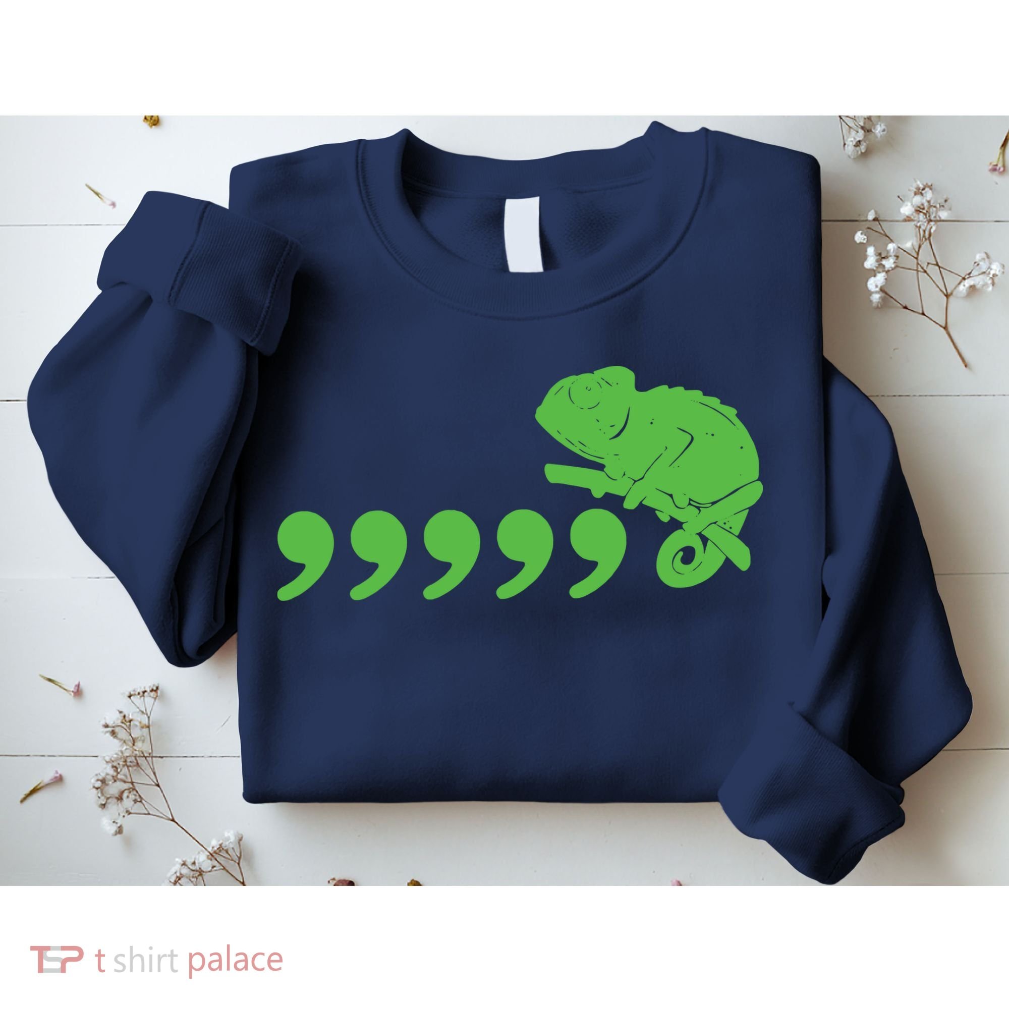 Comma Chameleon Funny Sweatshirt