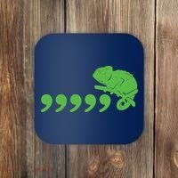 Comma Chameleon Funny Coaster thumb 0