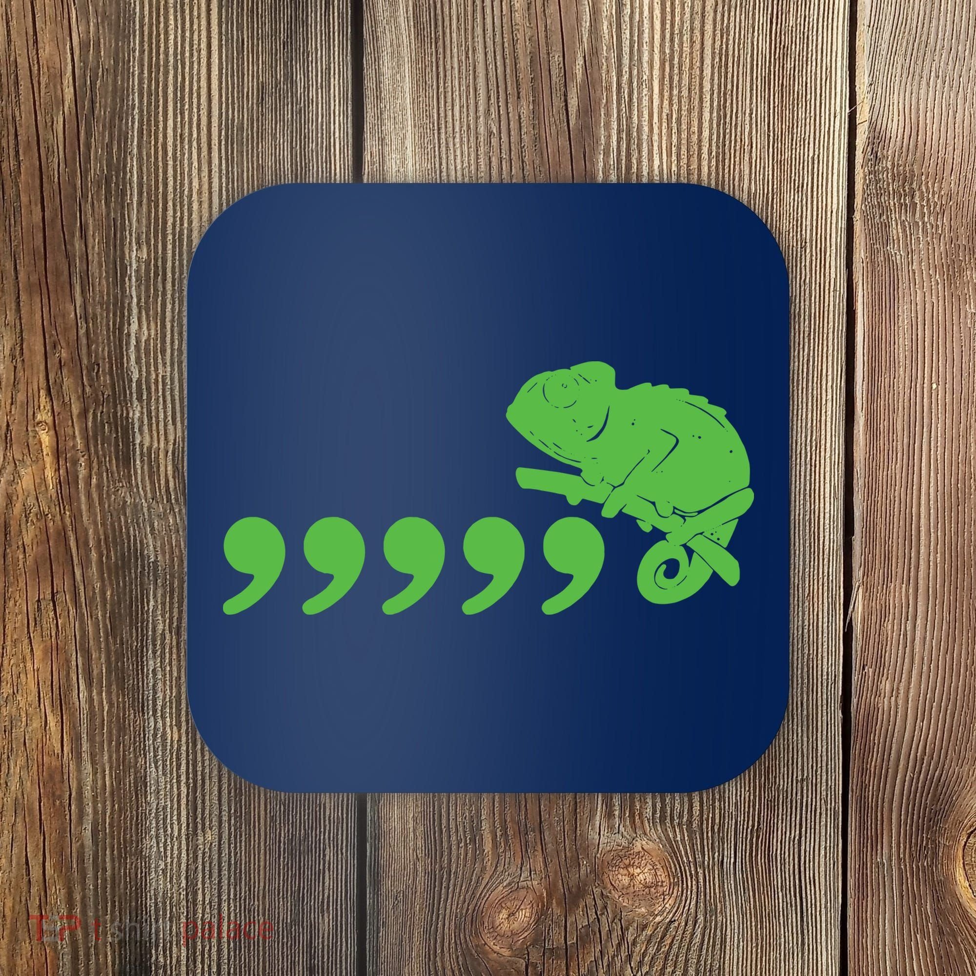 Comma Chameleon Funny Coaster