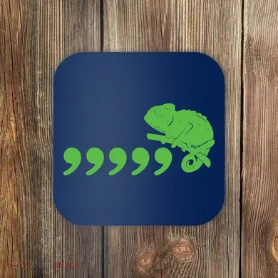 Comma Chameleon Funny Coaster
