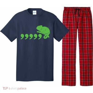 Comma Chameleon Funny Pajama Set