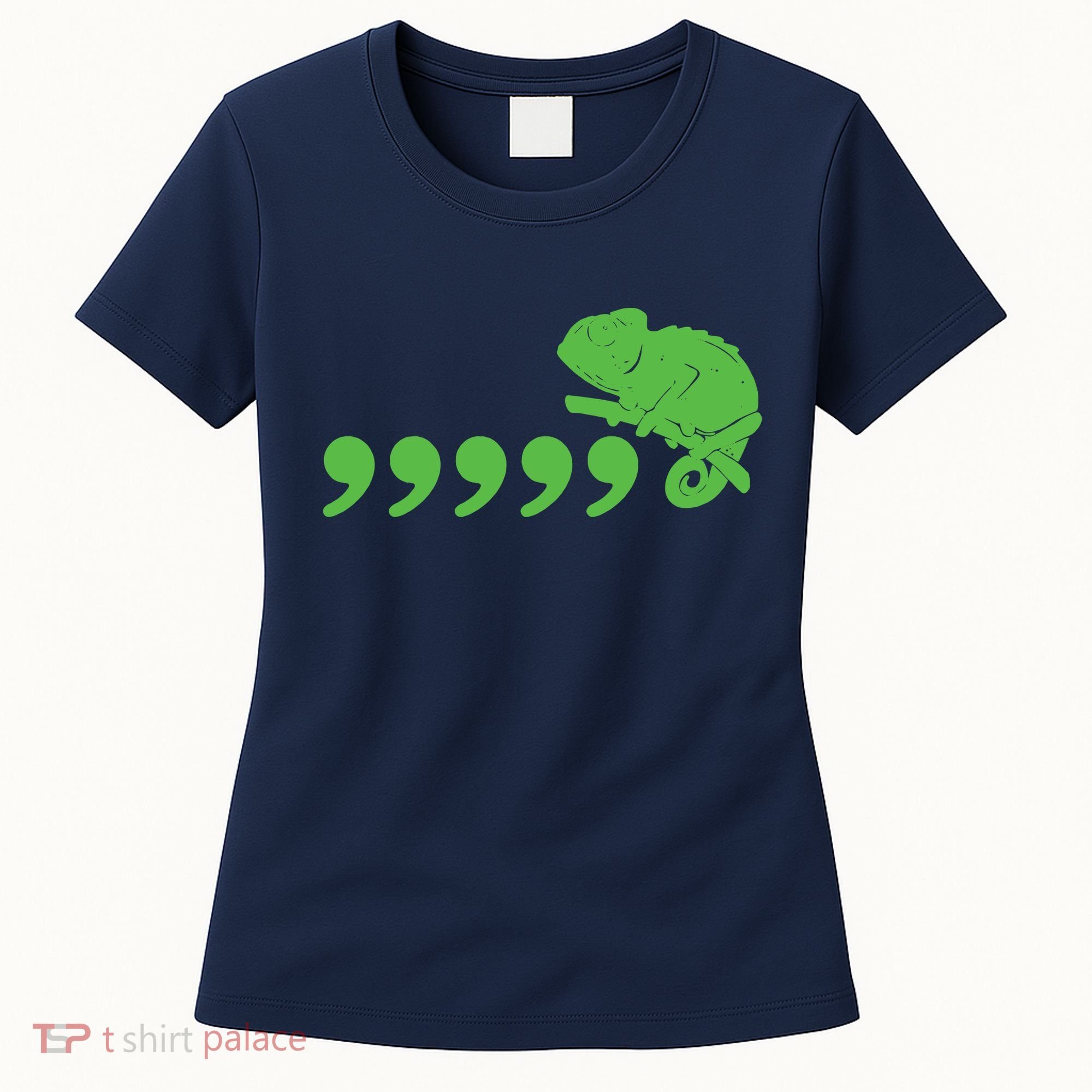 Comma Chameleon Funny Women's T-Shirt
