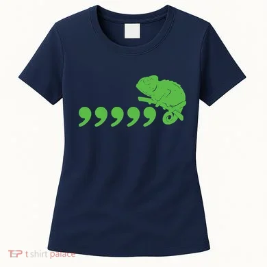 Comma Chameleon Funny Women's T-Shirt