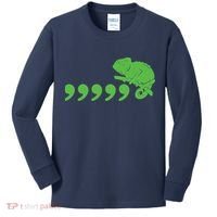 Comma Chameleon Funny Kids Long Sleeve Shirt thumb 0