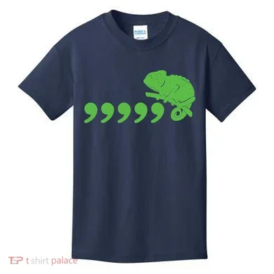 Comma Chameleon Funny Kids T-Shirt