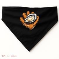 Chesapeake Catchers Funny Baseball Oyster Seafood Lovers USA-Made Doggie Bandana thumb 0