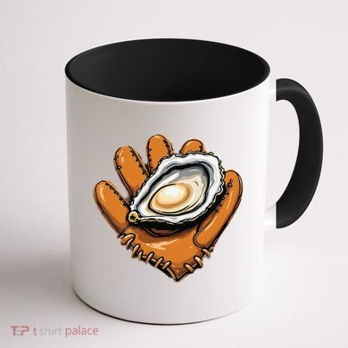 Chesapeake Catchers Funny Baseball Oyster Seafood Lovers Coffee Mug back