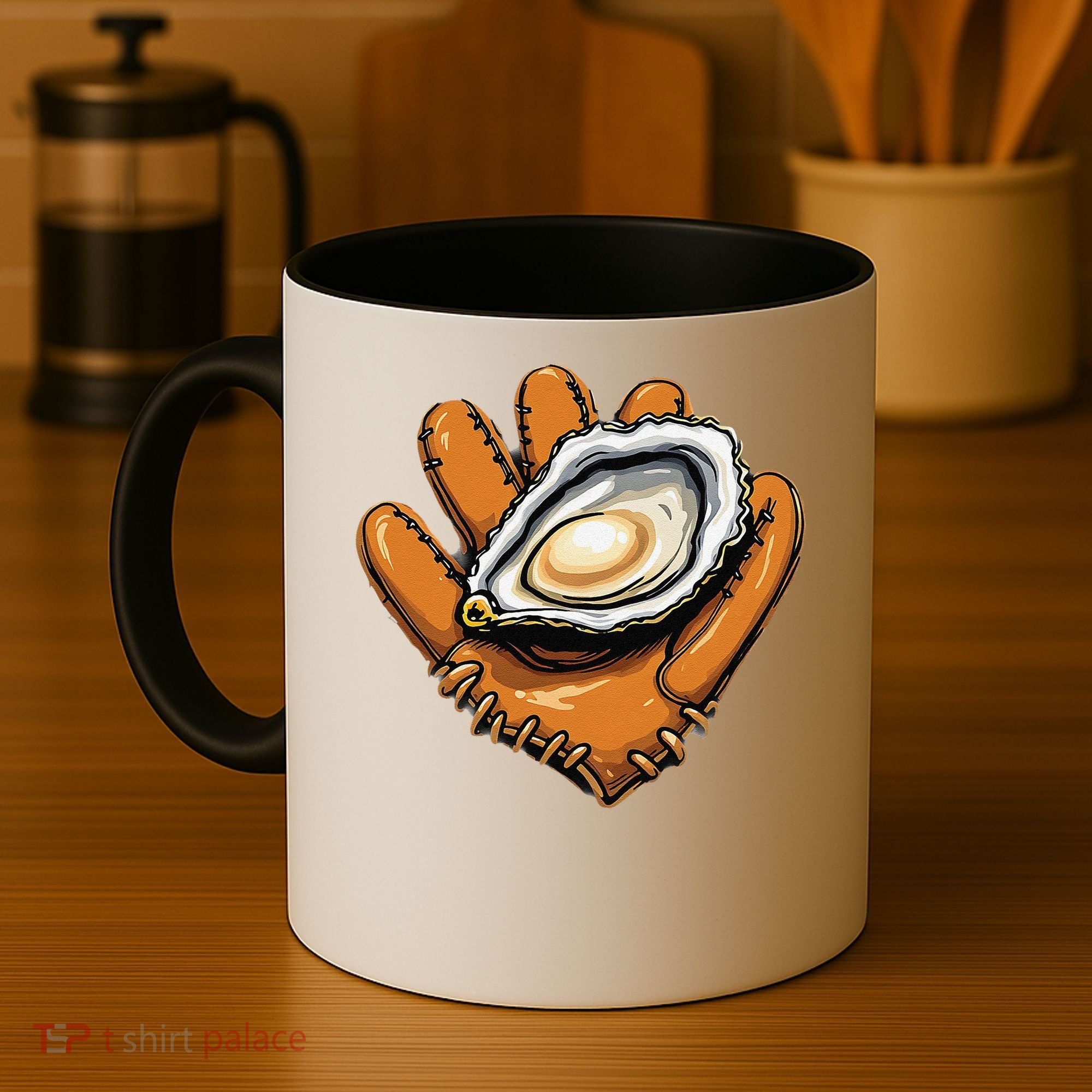 Chesapeake Catchers Funny Baseball Oyster Seafood Lovers Coffee Mug