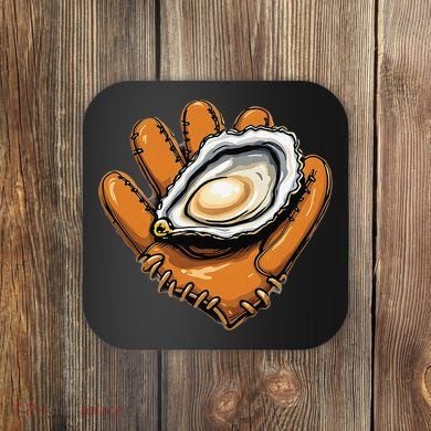 Chesapeake Catchers Funny Baseball Oyster Seafood Lovers Coaster