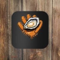 Chesapeake Catchers Funny Baseball Oyster Seafood Lovers Coaster thumb 0